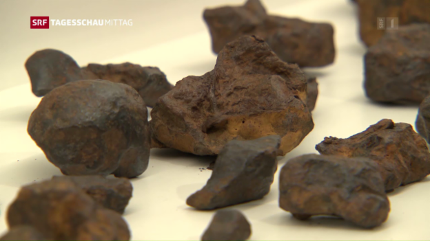 Video «Meteoriten-Grossfund in Bern zu sehen» abspielen