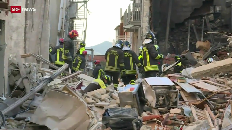 Explosion zerstört Wohnhäuser in Sizilien