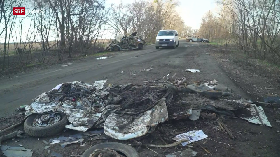 Kleinstadt Borodjanka bei Kiew total zerstört