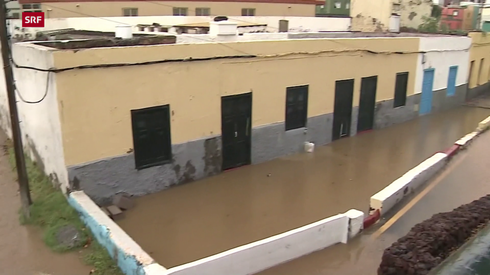 Tropensturm «Hermine» sorgt auf Kanaren für Überschwemmungen (25. September 2022)