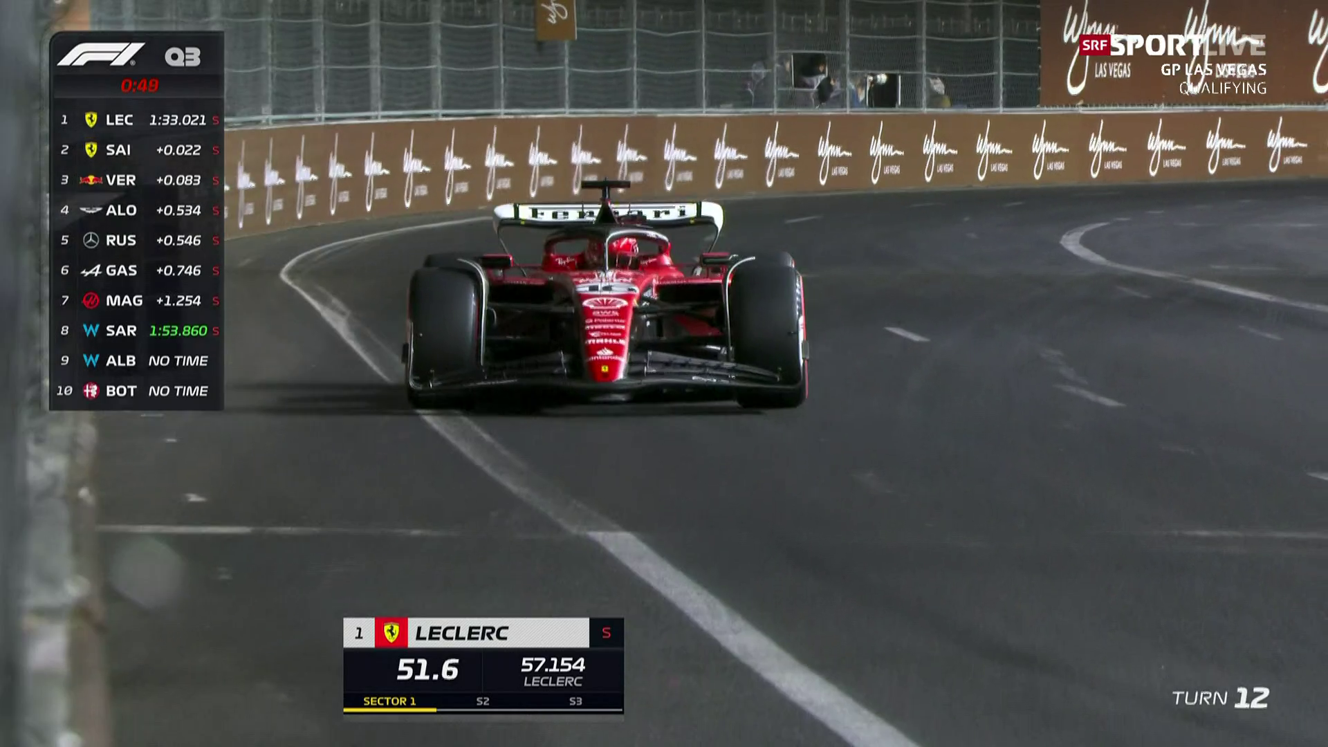 GP Las Vegas Qualifying - Leclerc schnappt sich die Pole in «Sin City»