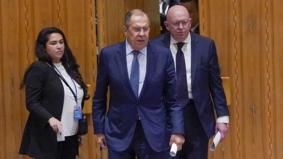 Sergej Lawrow im Sicherheitsrat: Er kam später und ging früher