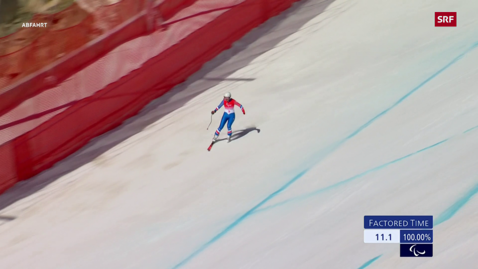 Französin Bochet verliert Ski in der 2. Kurve