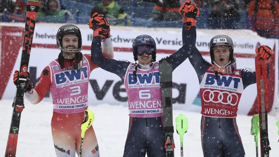 Slalom a Wengen: Il trio sin il podest