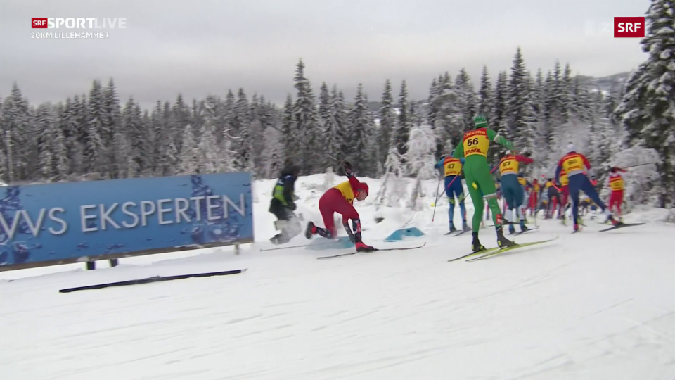 Kurioser Zwischenfall: Jonas Vika verliert als Letzter im Feld einen Ski