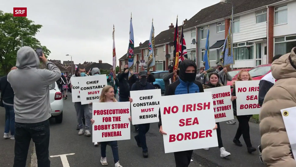Protestmarsch in Belfast 2021