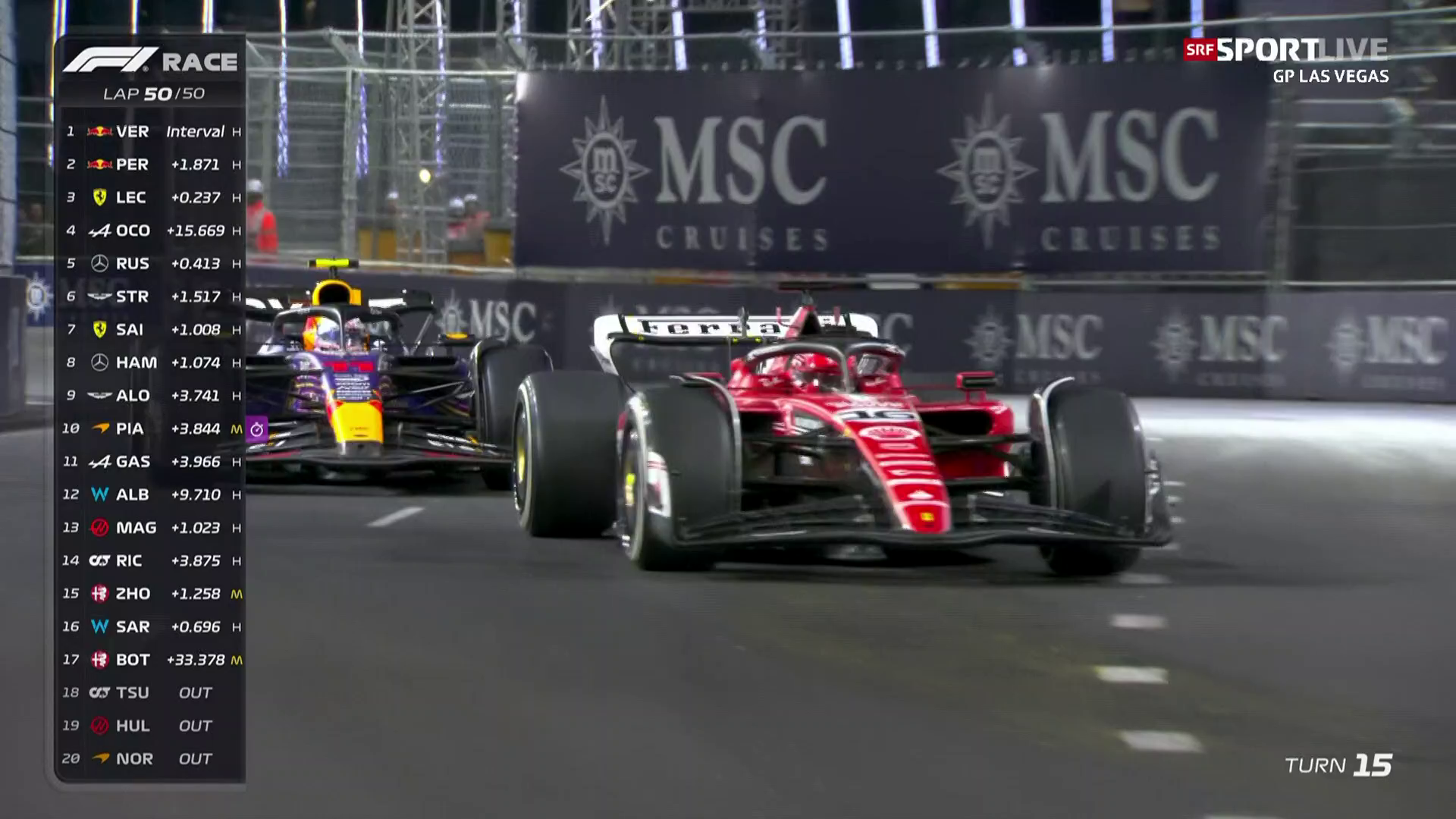 Formel 1 GP Las Vegas - Verstappen knackt Leclerc und den Jackpot in Las Vegas - Sport