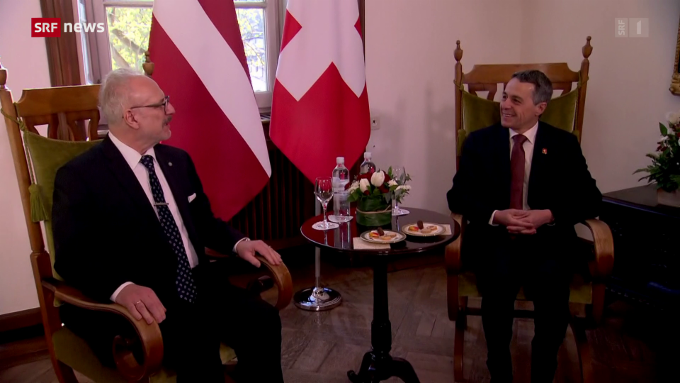 Gestern traf Cassis in Lugano den lettischen Präsidenten
